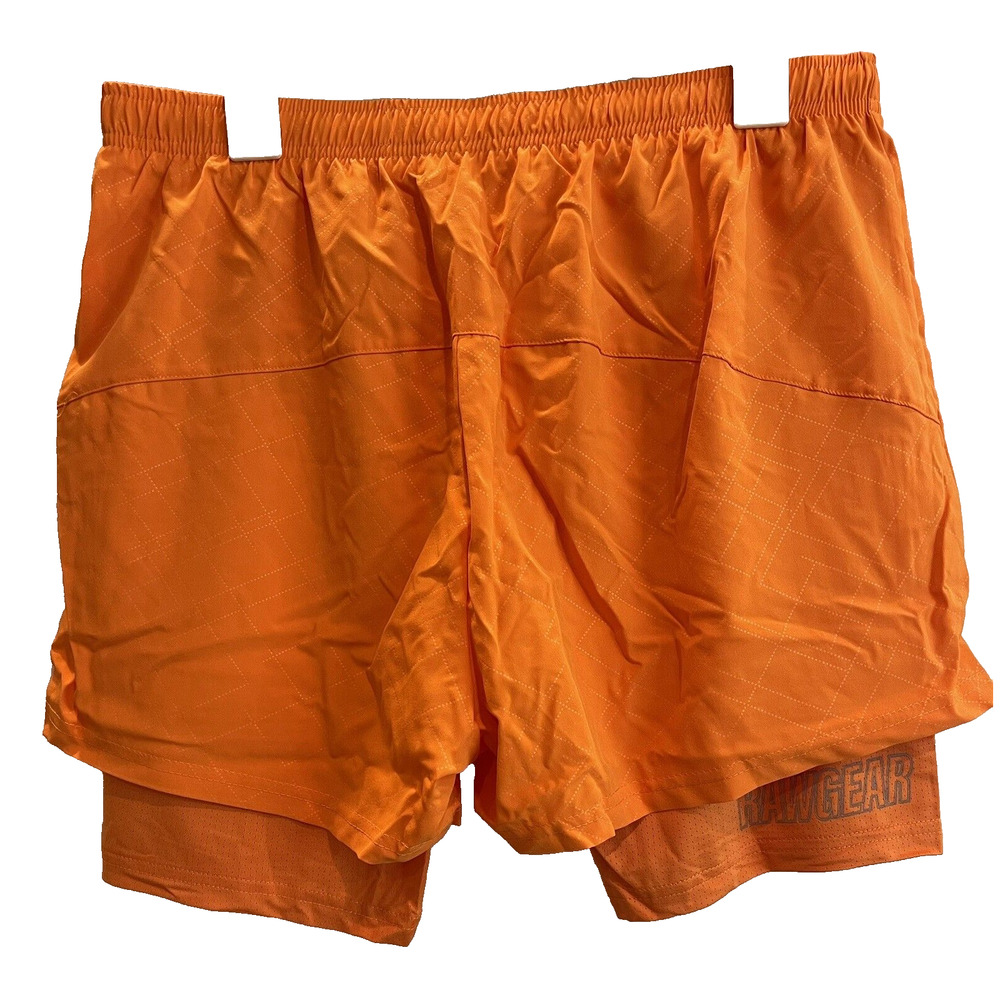 Raw Gear Men's Compression Shorts XL Orange ~ RG114 By Bradley Martyn ✨NEW✨ - Picture 4 of 6
